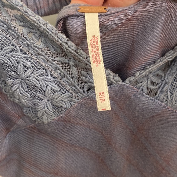 Free People Intimately Flannel Dress Blue - Picture 4 of 7